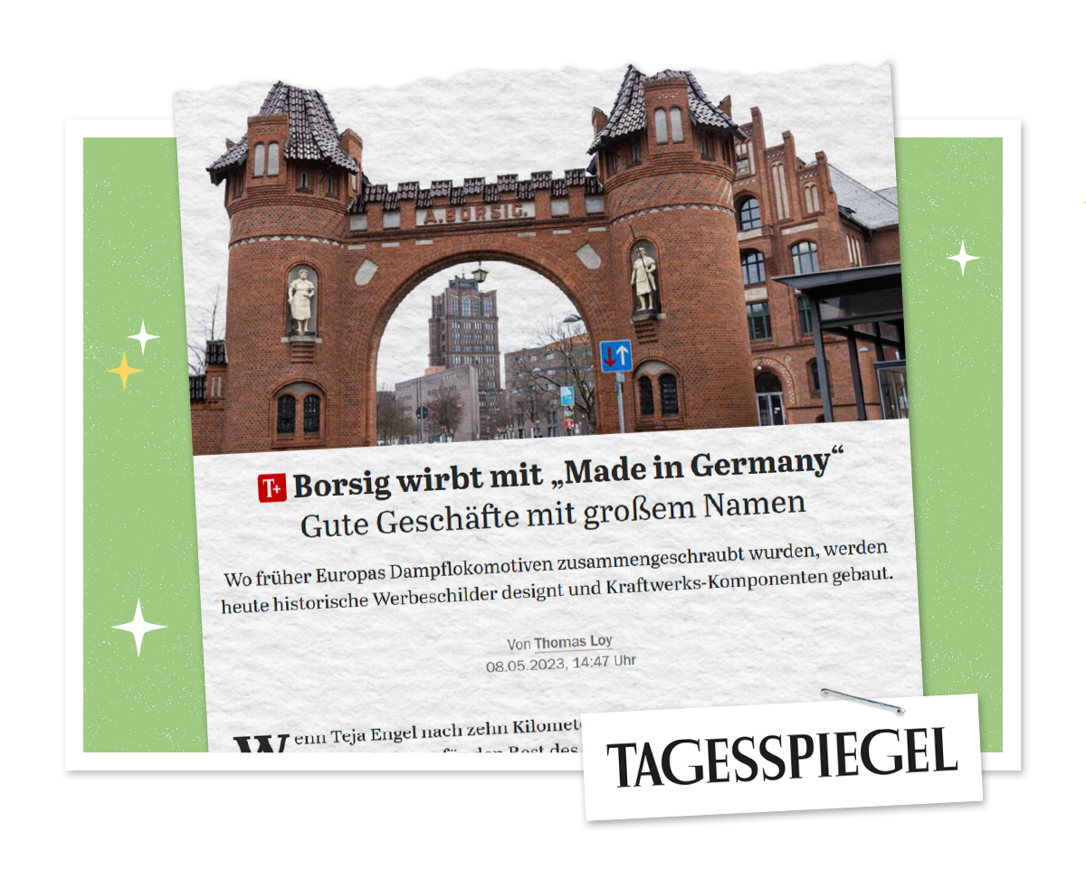 Borsig wirbt mit „Made in Germany“