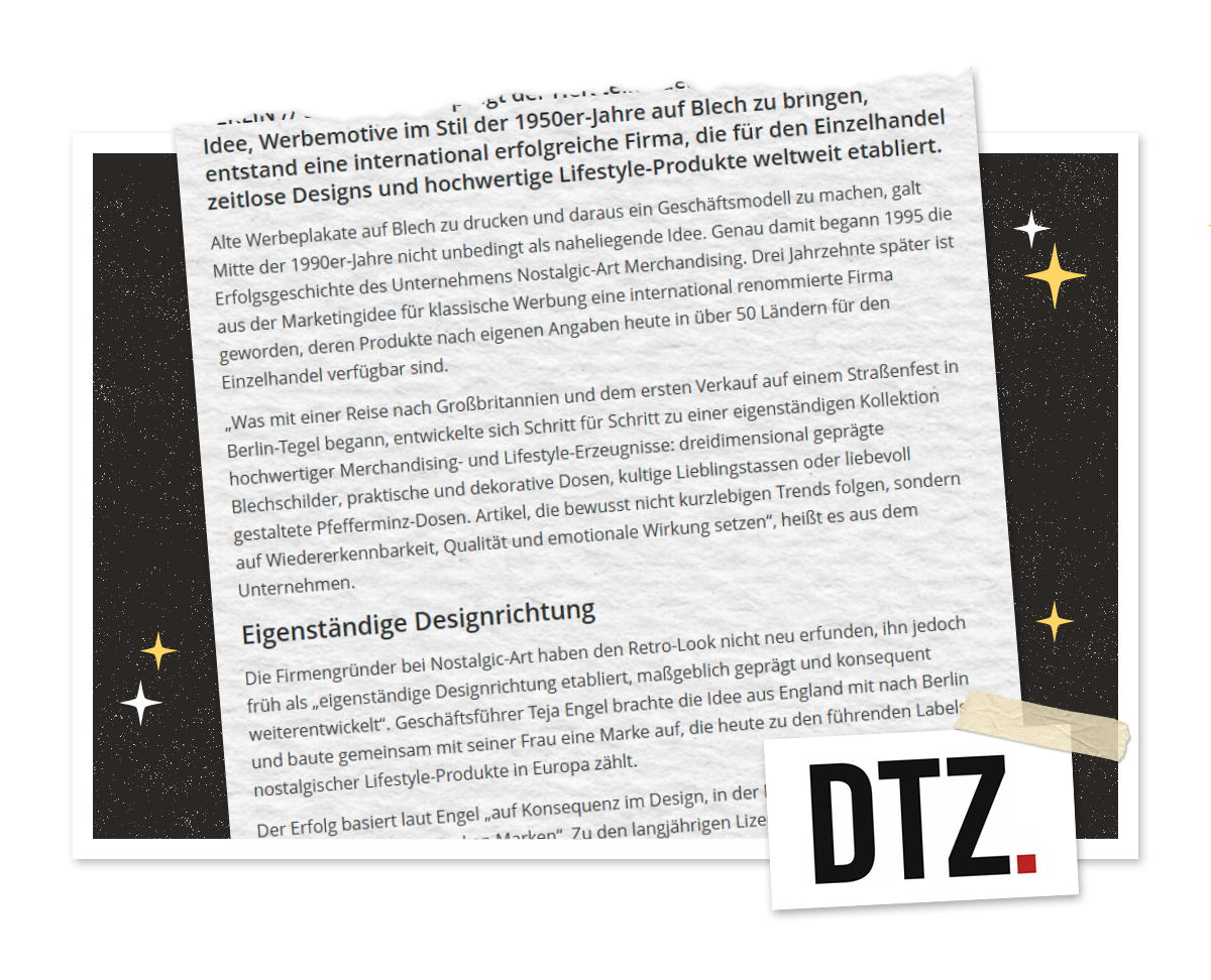 Retro-Charme, an dem Kunden nicht vorbeikommen