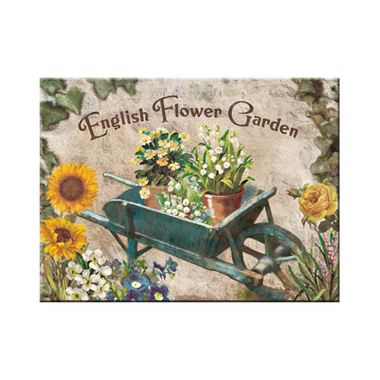 English Flower Garden Blue Barrow