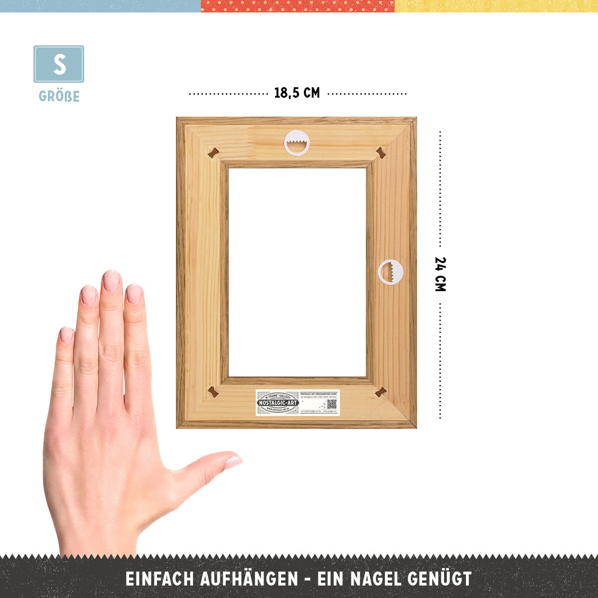 N-Frame S Holzrahmen (für 15x20 Schilder) Eiche