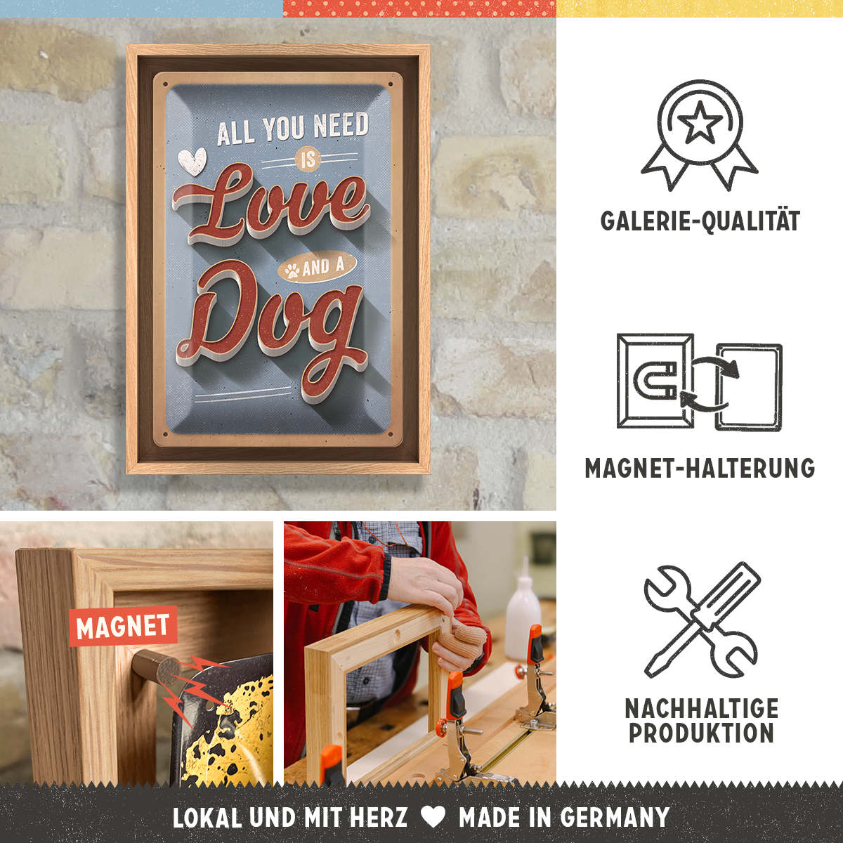 PfotenSchild - Love Dog N-Frame M Edition