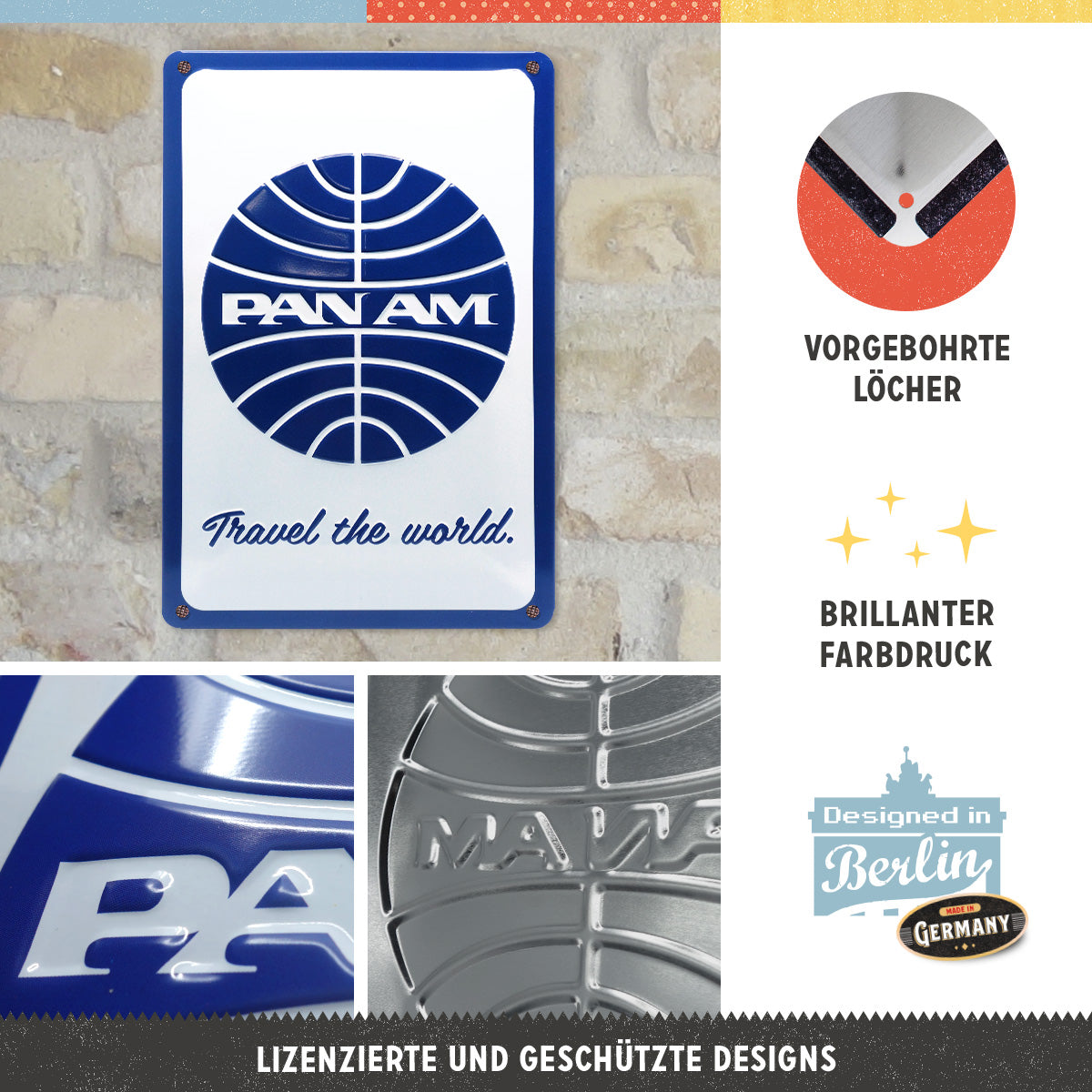 Pan Am - Travel the world Logo white