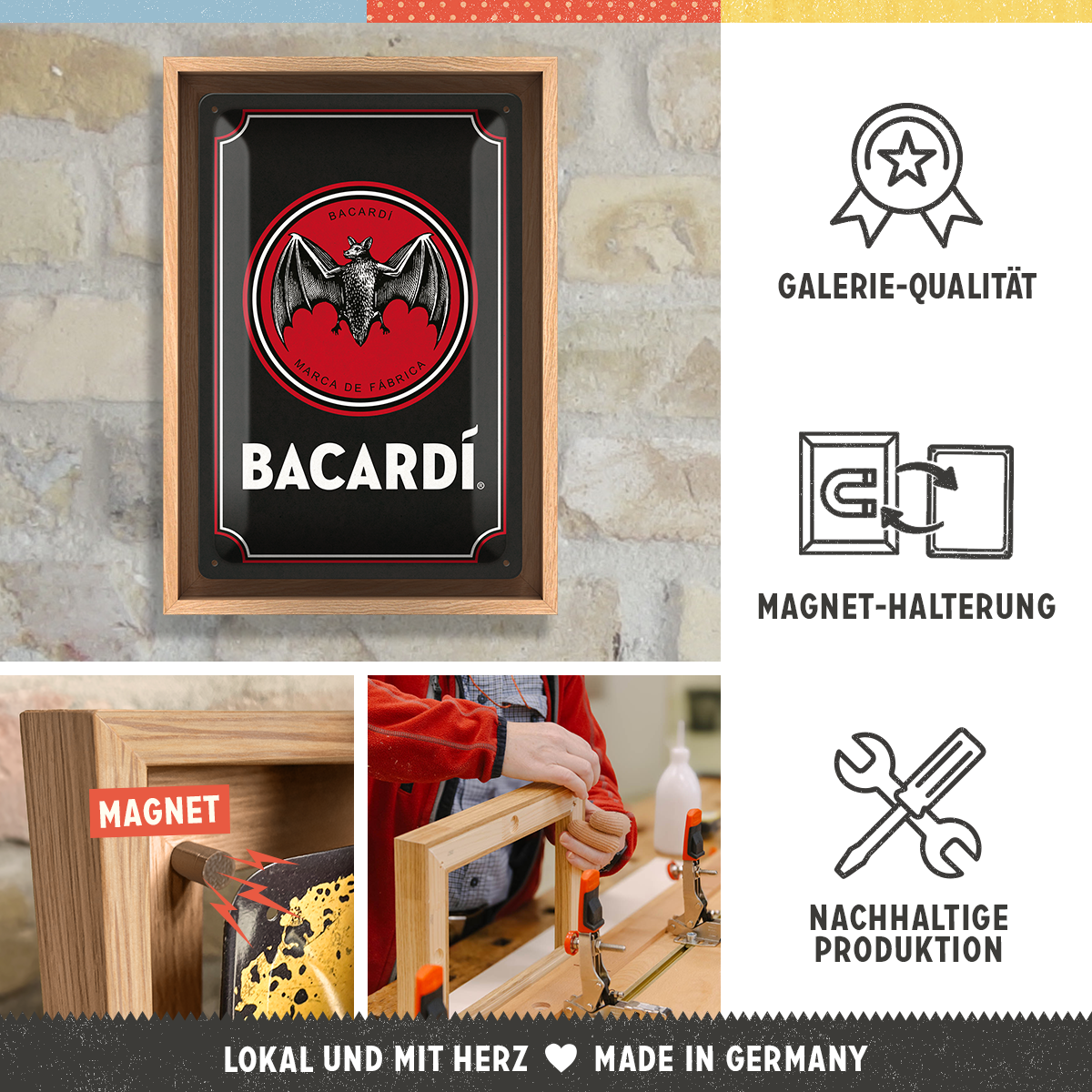 Bacardi - Logo Black N-Frame M Edition