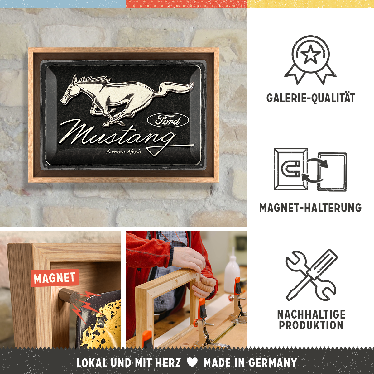 Ford Mustang - Horse Logo Black N-Frame M Edition