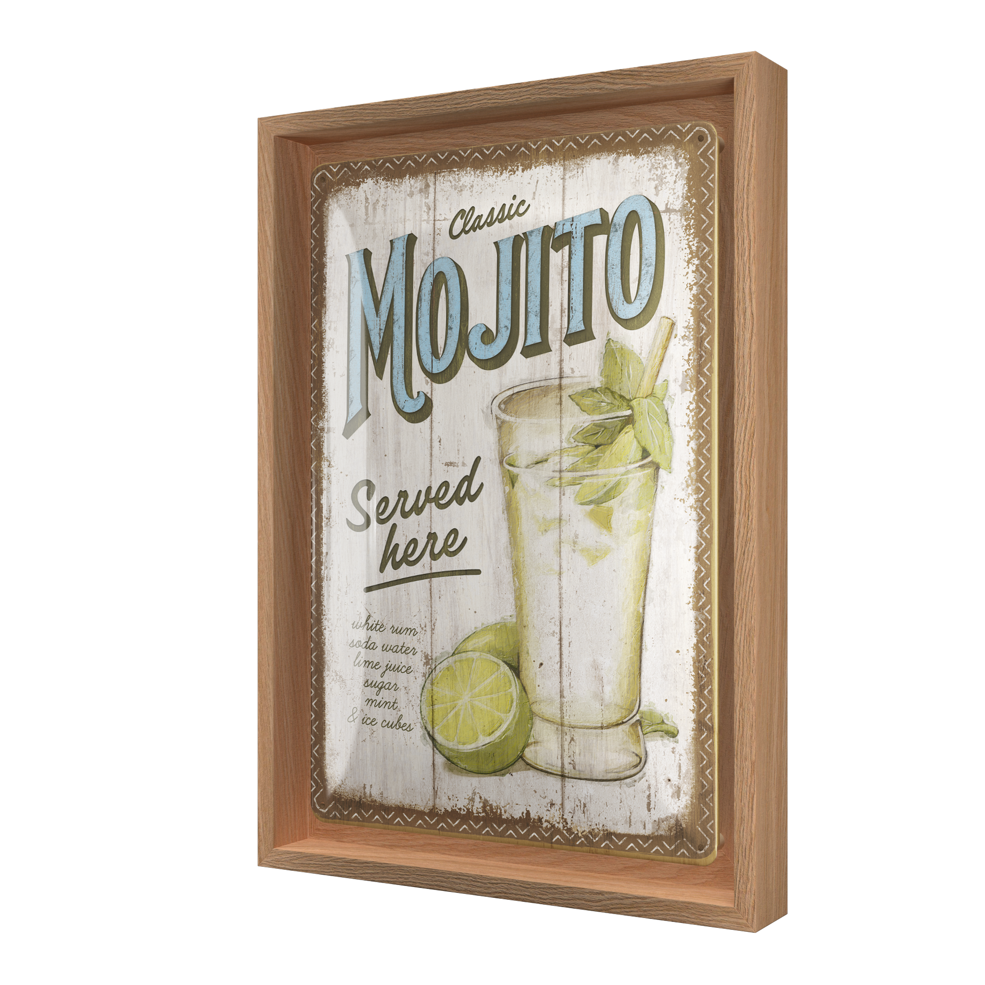 Affiche vintage Mojito : impression d'art publicitaire cocktail rétro - France