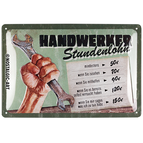 Handwerker Stundenlohn