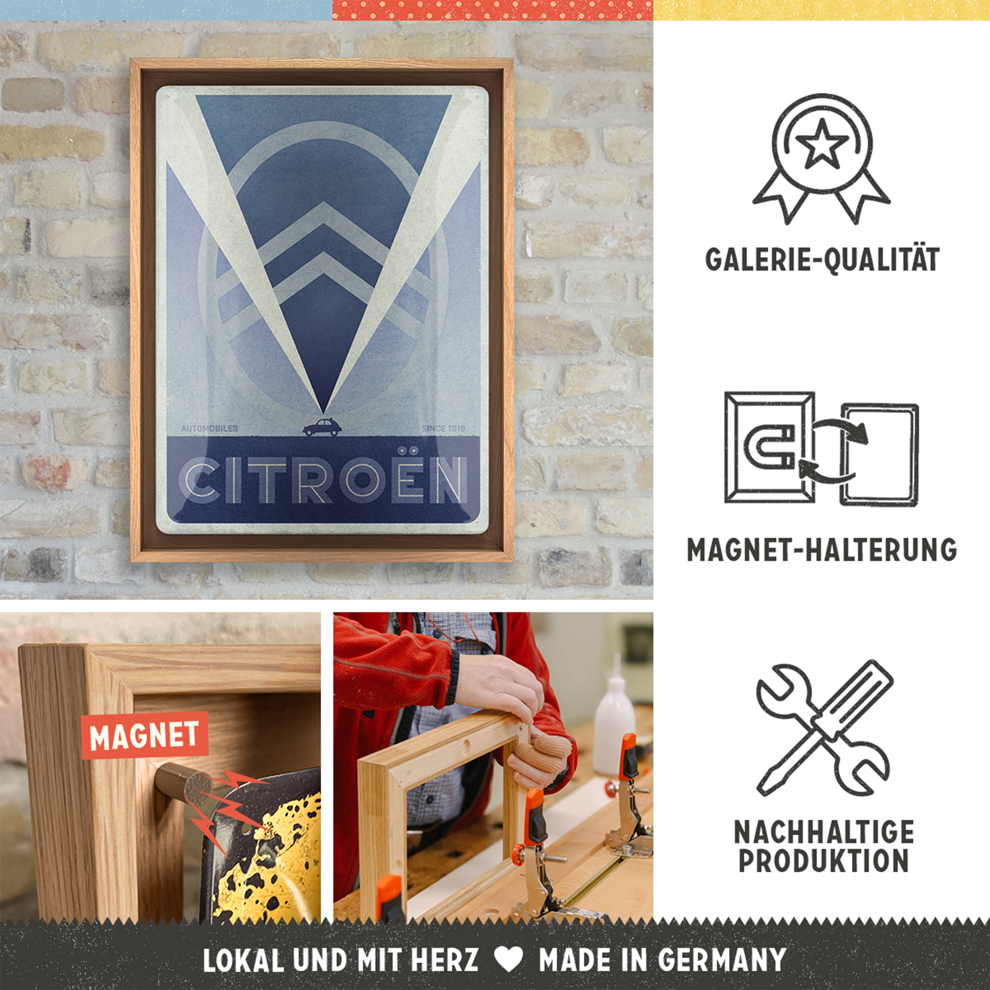 Citroen - 2CV Logo Blue N-Frame L Edition