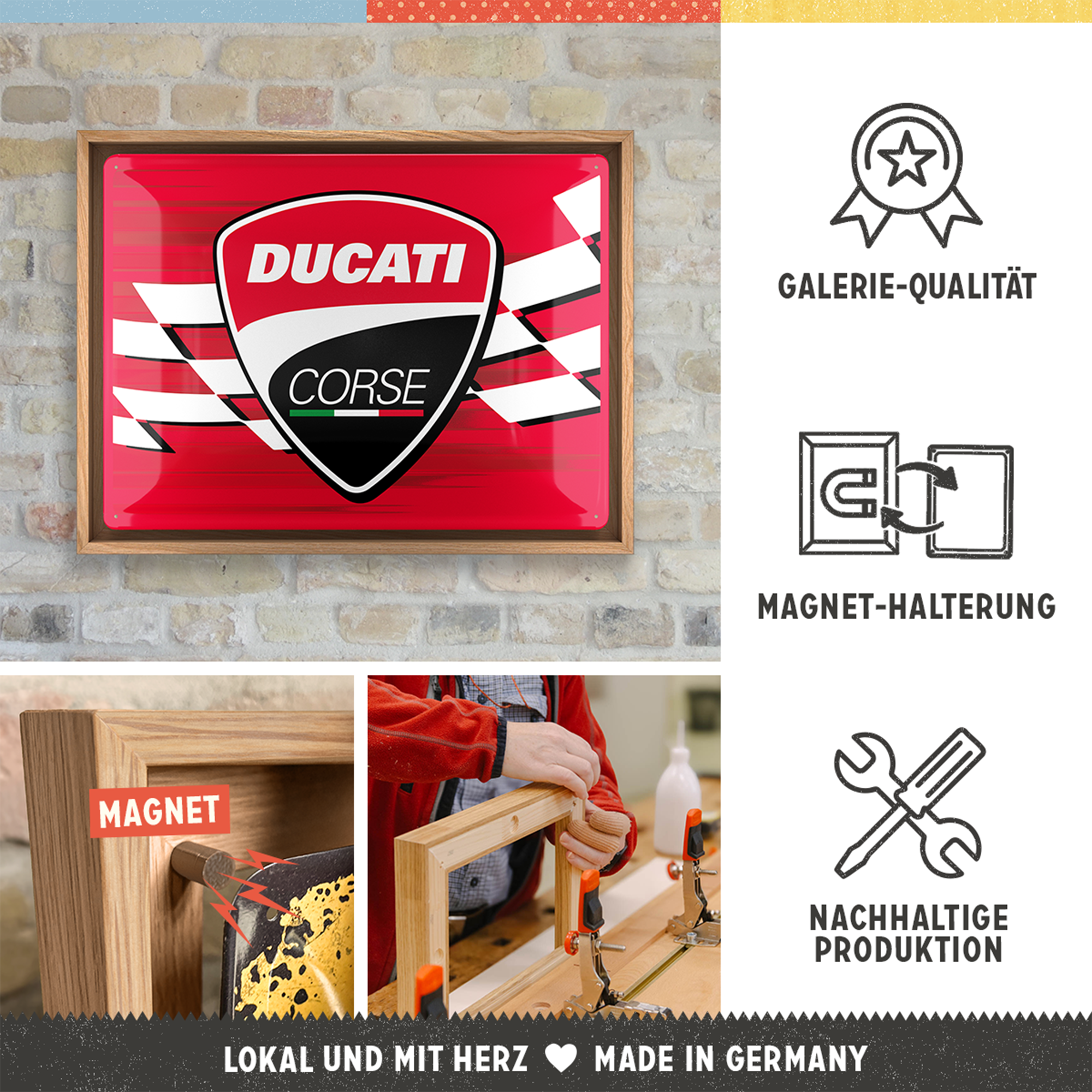Ducati Corse - Logo Racing Flag N-Frame L Edition
