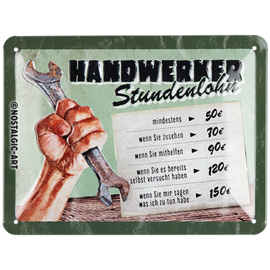 Handwerker Stundenlohn