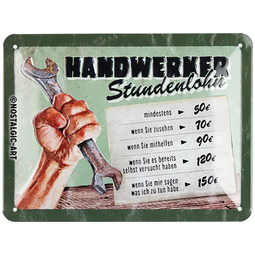 Handwerker Stundenlohn