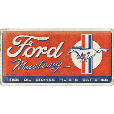 Ford Mustang - Horse & Stripes Logo Red