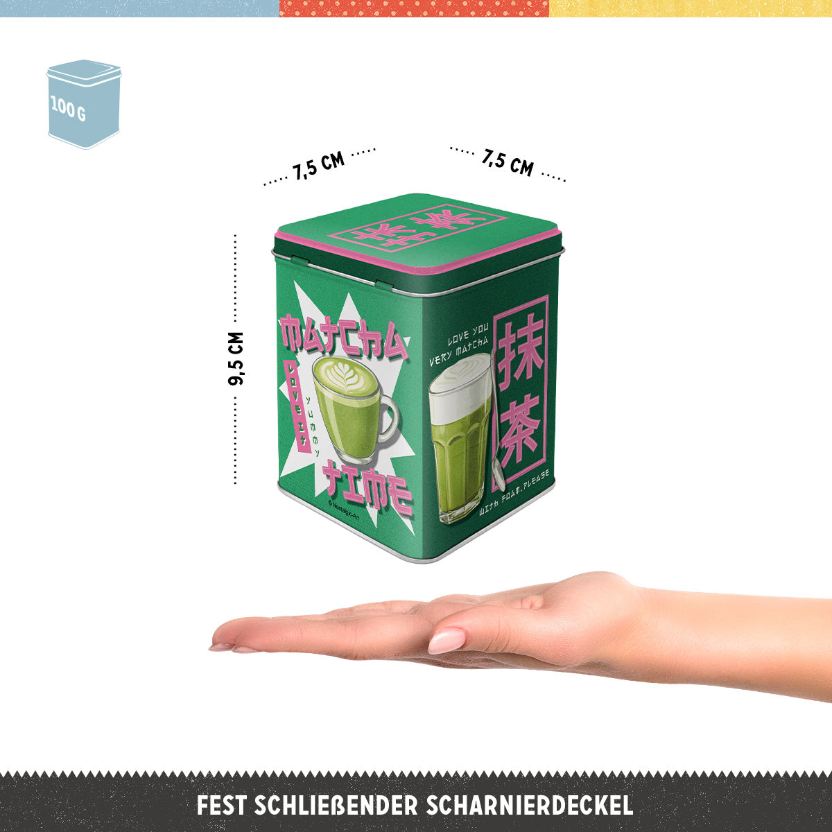 Matcha Time, reverse side and product details.