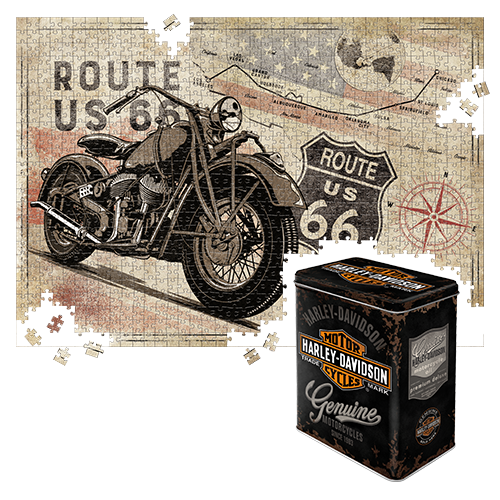 Puzzle "Route 66 - Bike Map H-D 3"