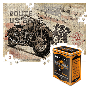 Puzzle "Route 66 - Bike Map H-D 4"