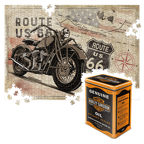 Puzzle "Route 66 - Bike Map H-D 4"