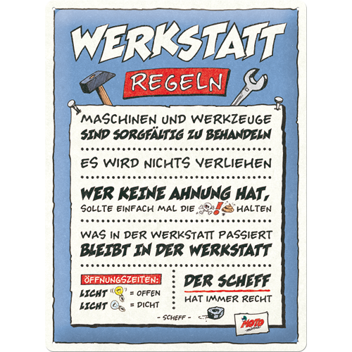 MOTOmania - Werkstatt-Regeln