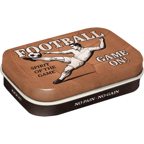 Football, isolated Pillendose product view with transparent background.