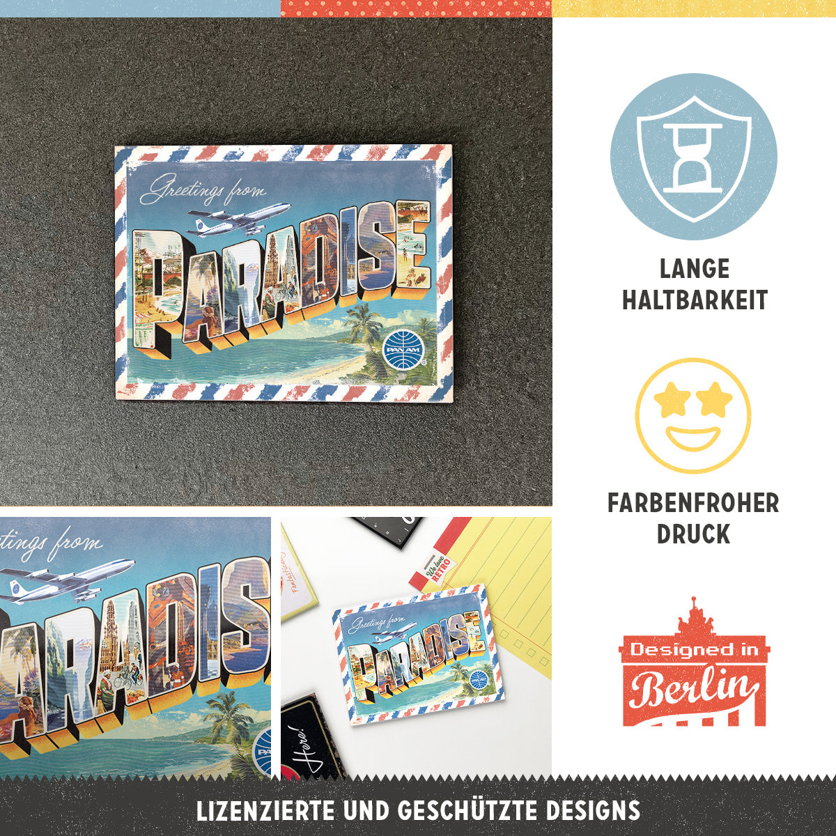 Magnet 6 x 8 cm "Pan Am - Paradise"