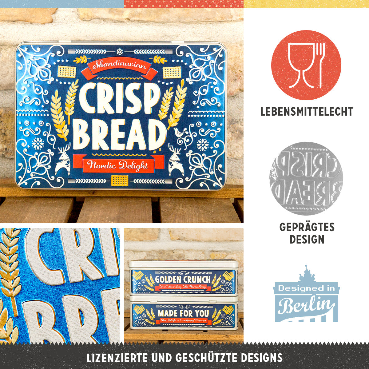 Storage Tin Flat "Crisp Bread"
