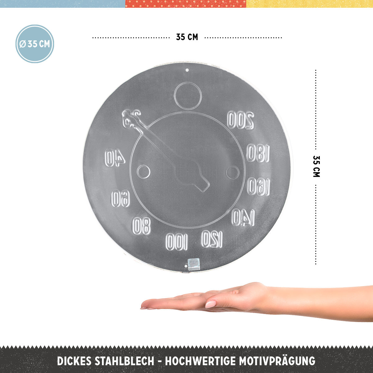 Tin Sign Round Ø 35cm "BMW - Tachometer"