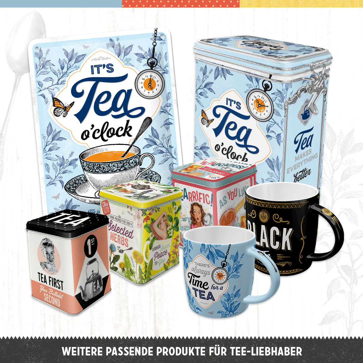 Storage Tin Flat "Classic Tea"