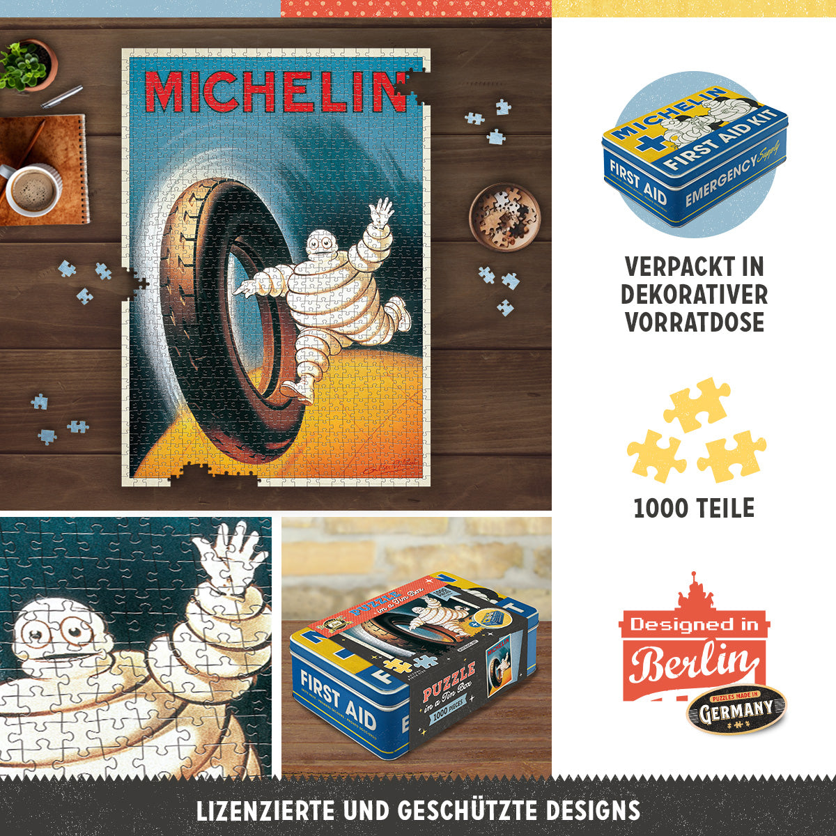 Puzzle "Michelin - Waving Bibendum Painted Ad 2"