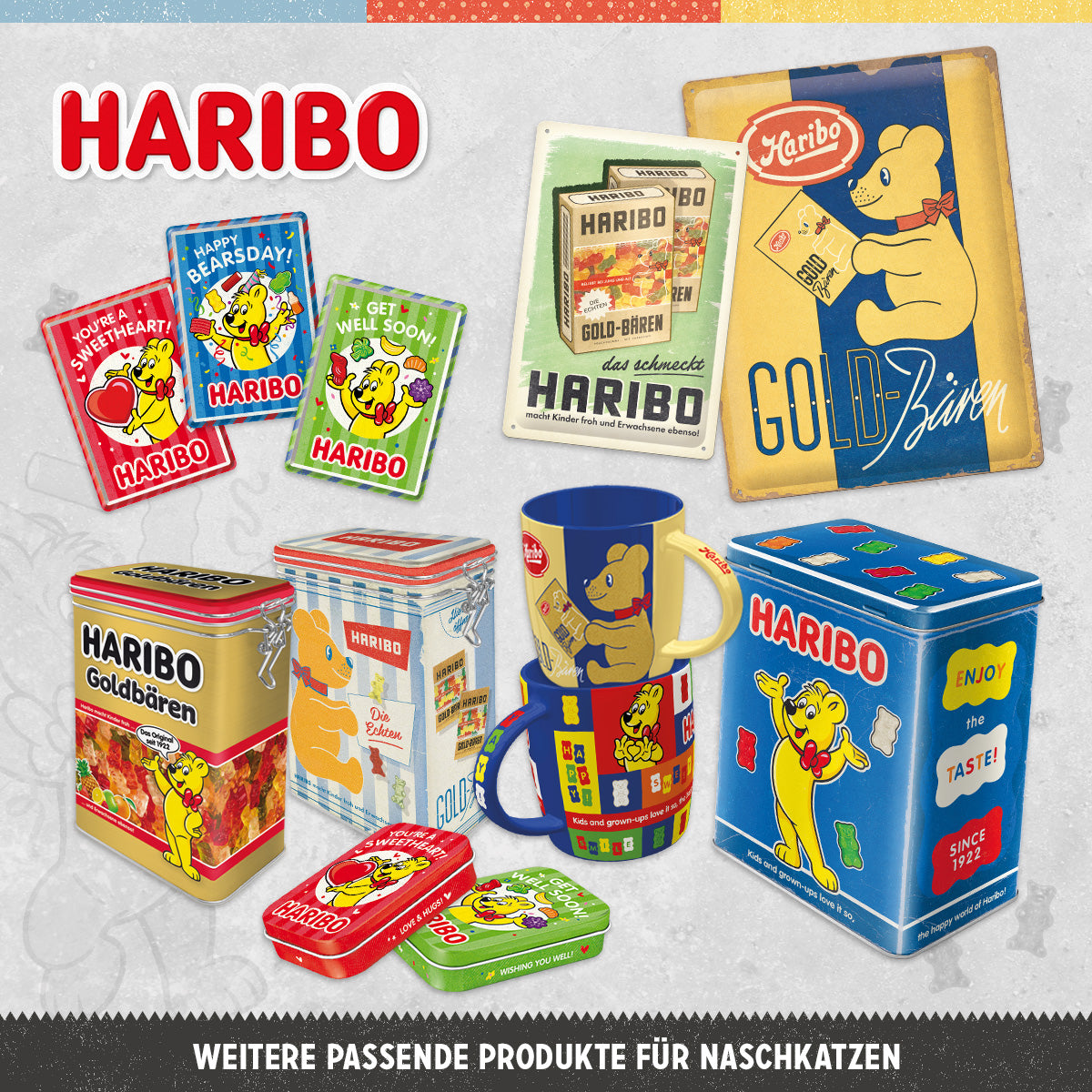 Motif and theme collage for HARIBO.