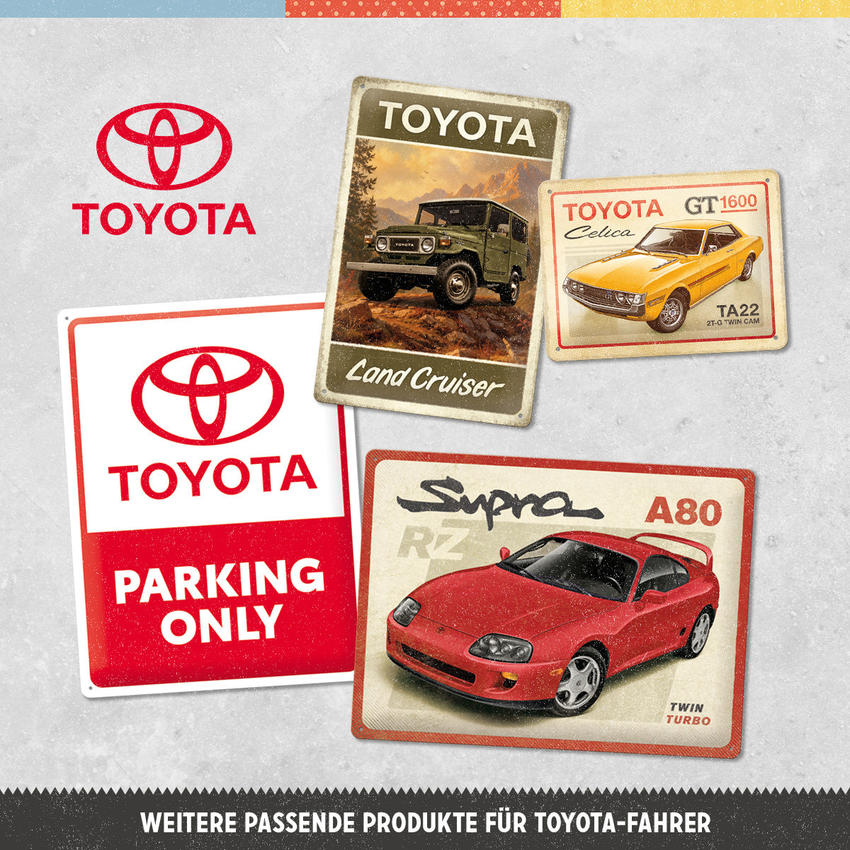 Motif and theme collage for Toyota.