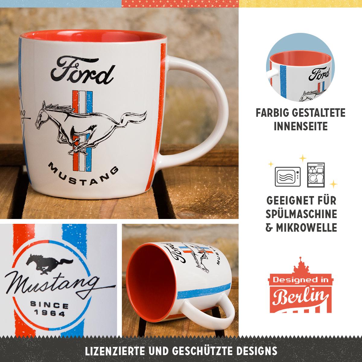 Ford Mustang Tassen Geschenkbox – Logo, GT 1967 & Mach 1