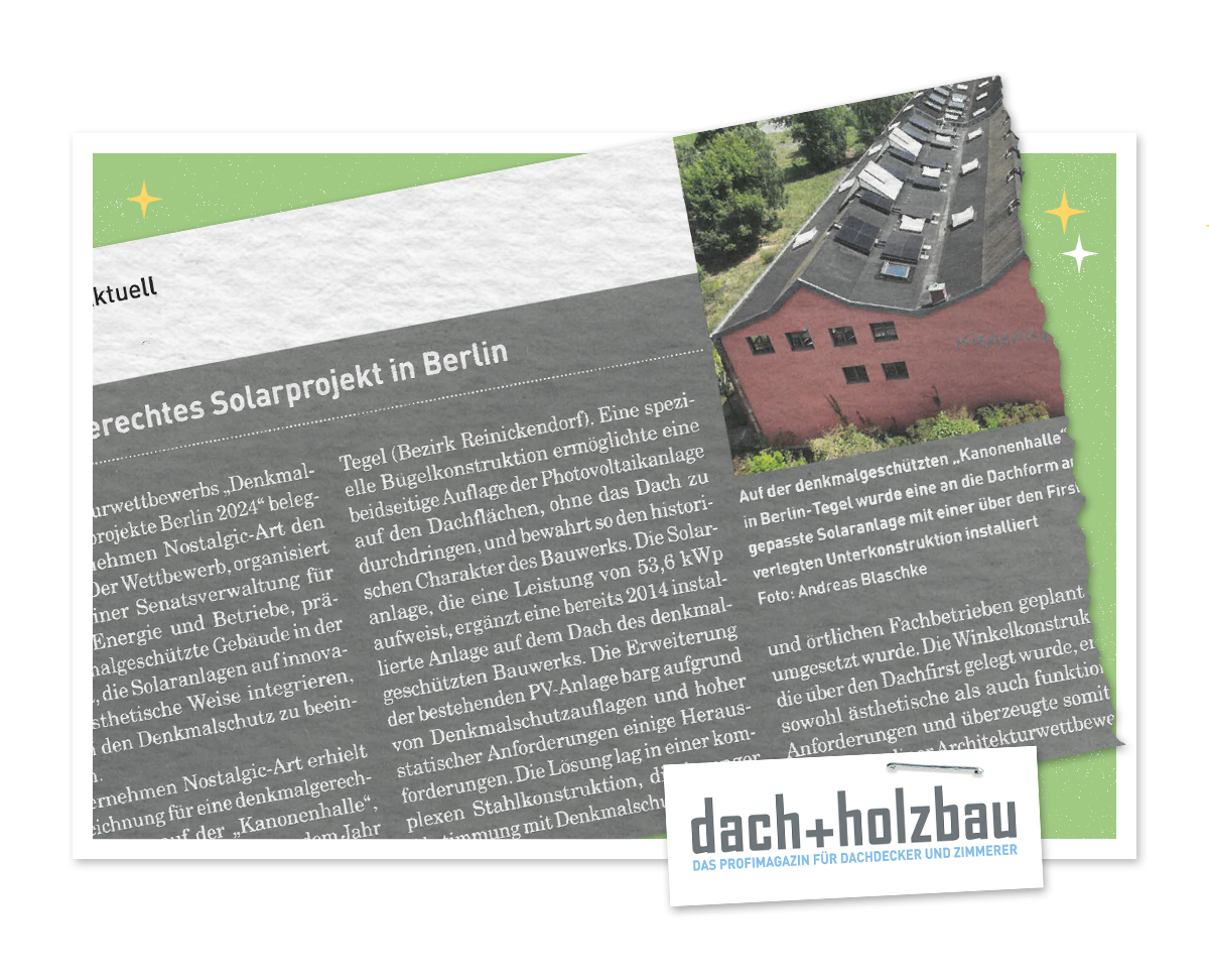 Denkmalgerechtes Solarprojekt in Berlin ausgezeichnet