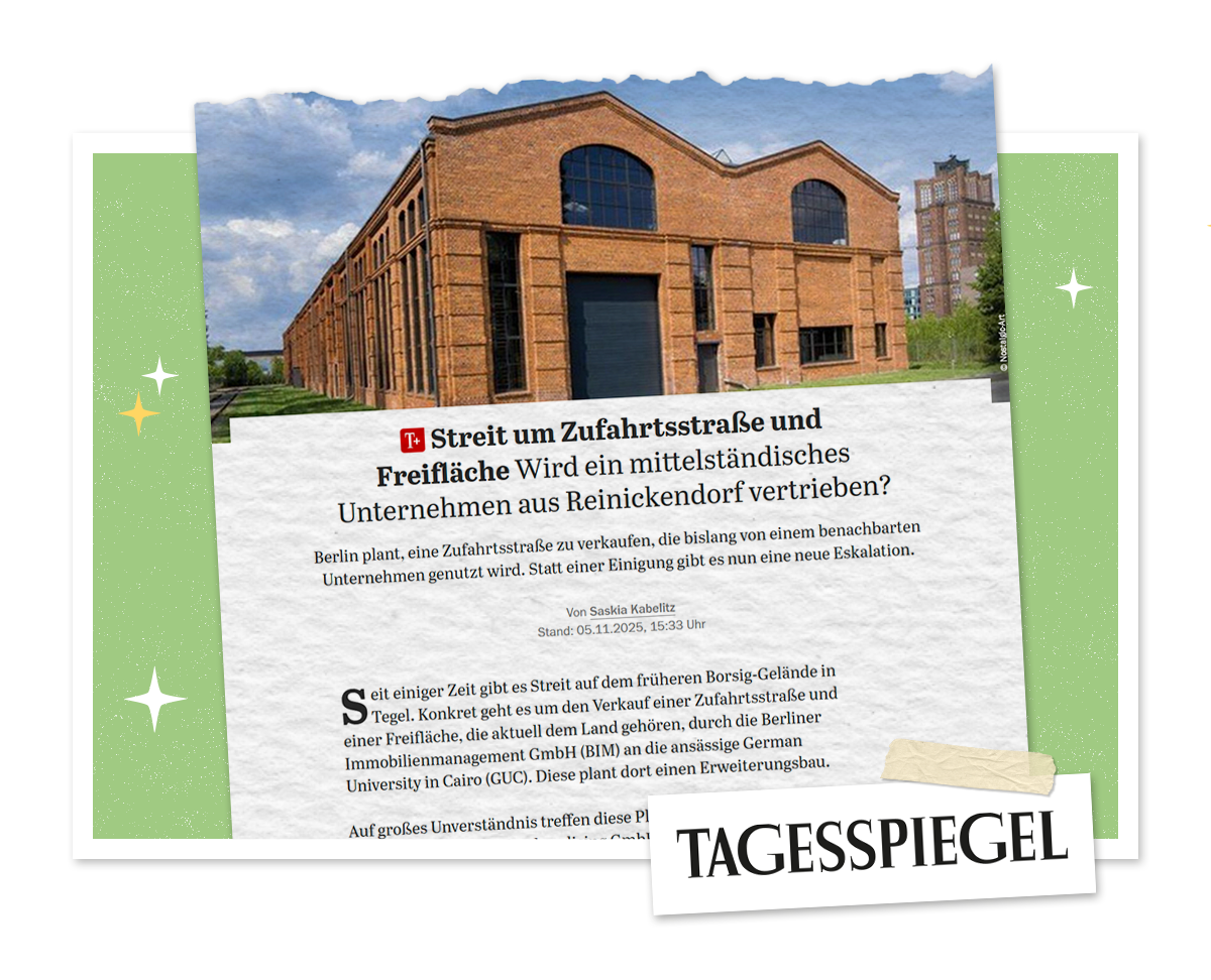 Streit um Zufahrtsstraße und Freifläche: Wird ein mittelständisches Unternehmen aus Reinickendorf vertrieben?