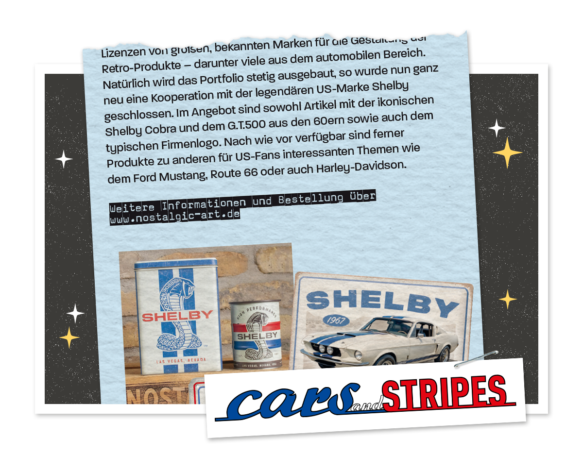 Nostalgic-Art: Shelby- Lizenz zum 30. Jubiläum