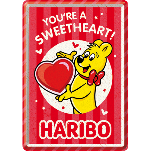 Metal Card 10 x 14 cm "HARIBO - Sweetheart"