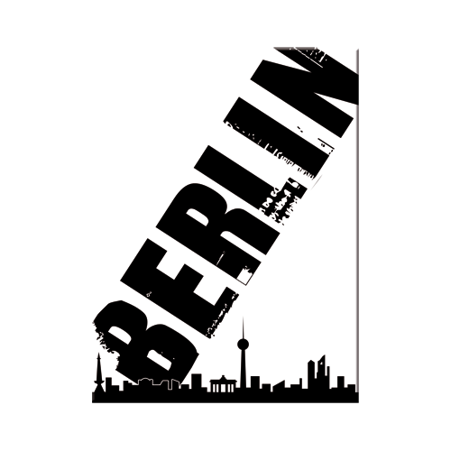 Berlin Skyline Schwarz