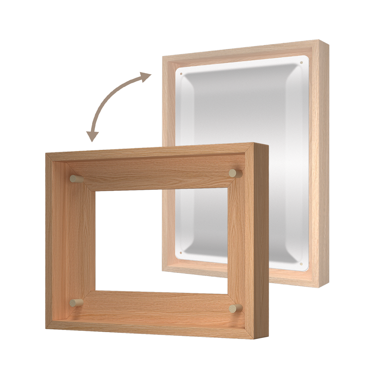 N-Frame S Holzrahmen (für 15x20 Schilder) Eiche