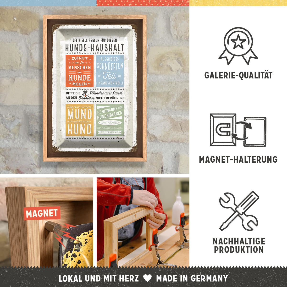 PfotenSchild - Hunde-Haushalt Regeln N-Frame M Edition