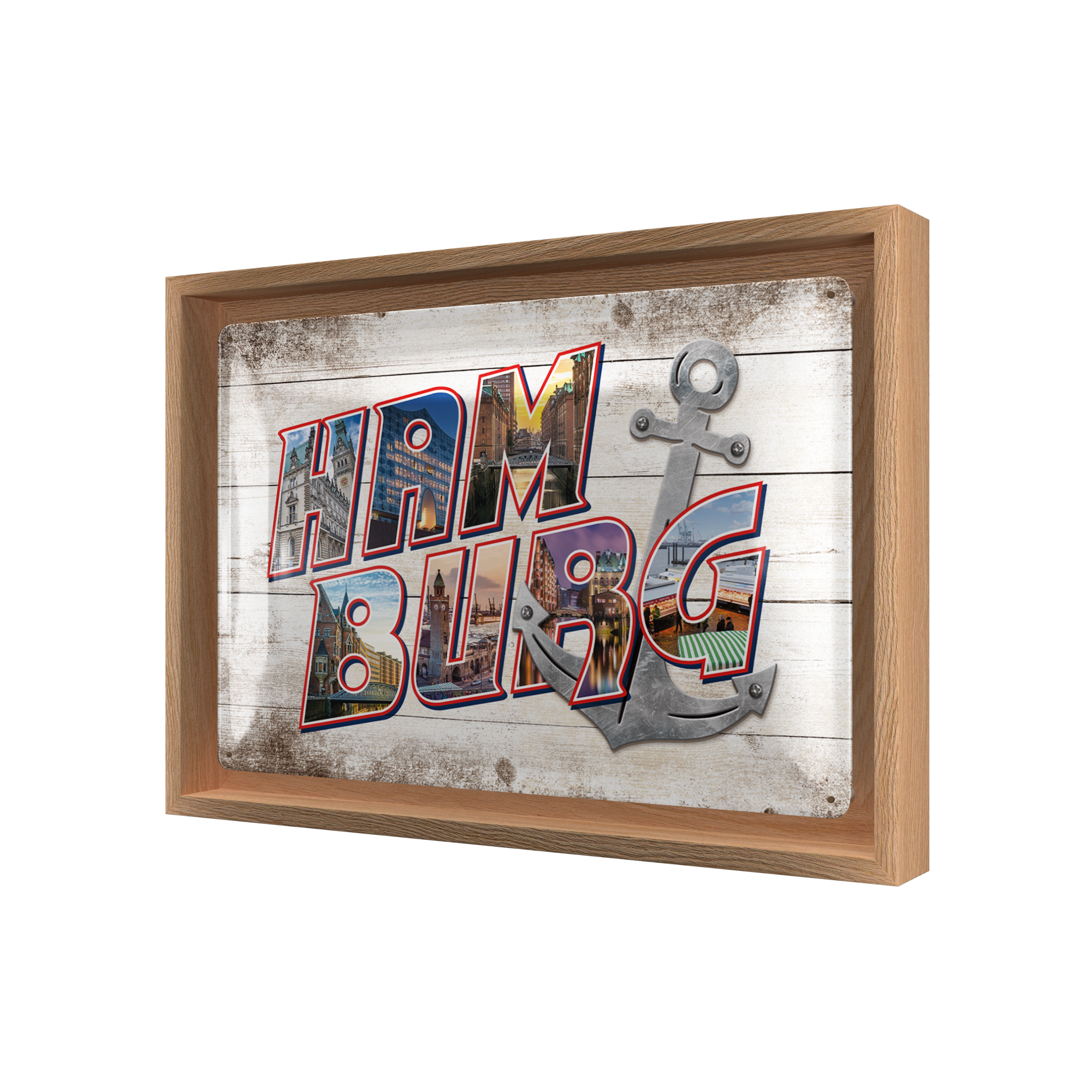 Hamburg - Bilder-Buchstaben & Anker N-Frame M Edition