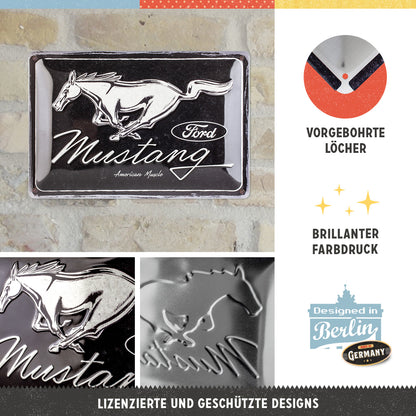 Ford Mustang - Horse Logo Black