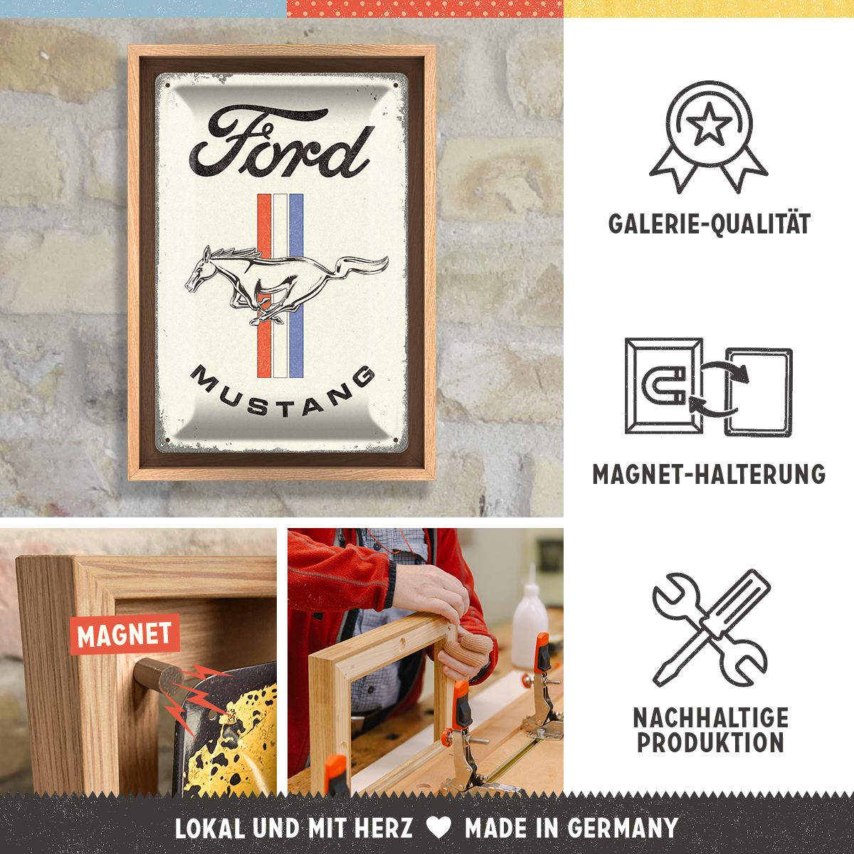 Ford Mustang - Horse & Stripes Logo N-Frame M Edition