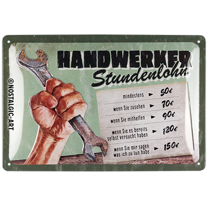 Handwerker Stundenlohn