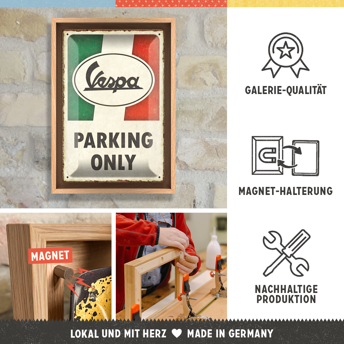 Vespa - Parking Only Italian N-Frame M Edition