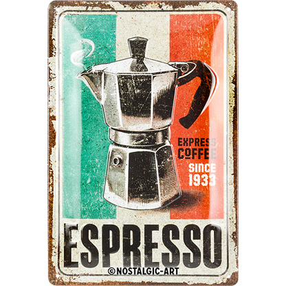 Tin Sign 20 x 30 cm "Espresso"