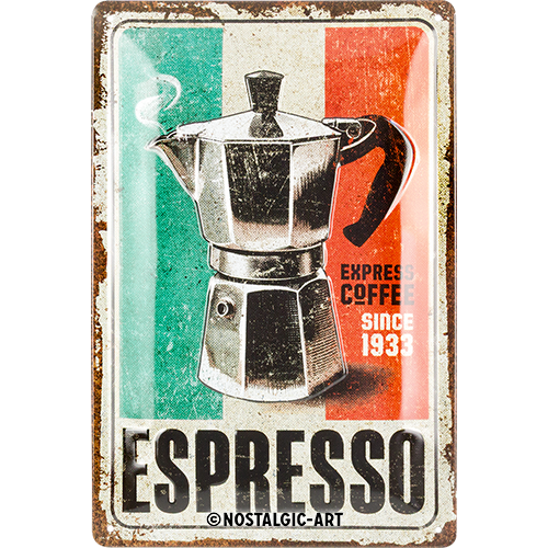 Tin Sign 20 x 30 cm "Espresso"