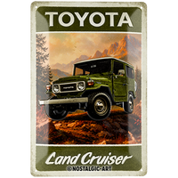 Toyota Land Cruiser Retro-Blechschild aus Stahlblech, 20 x 30 cm