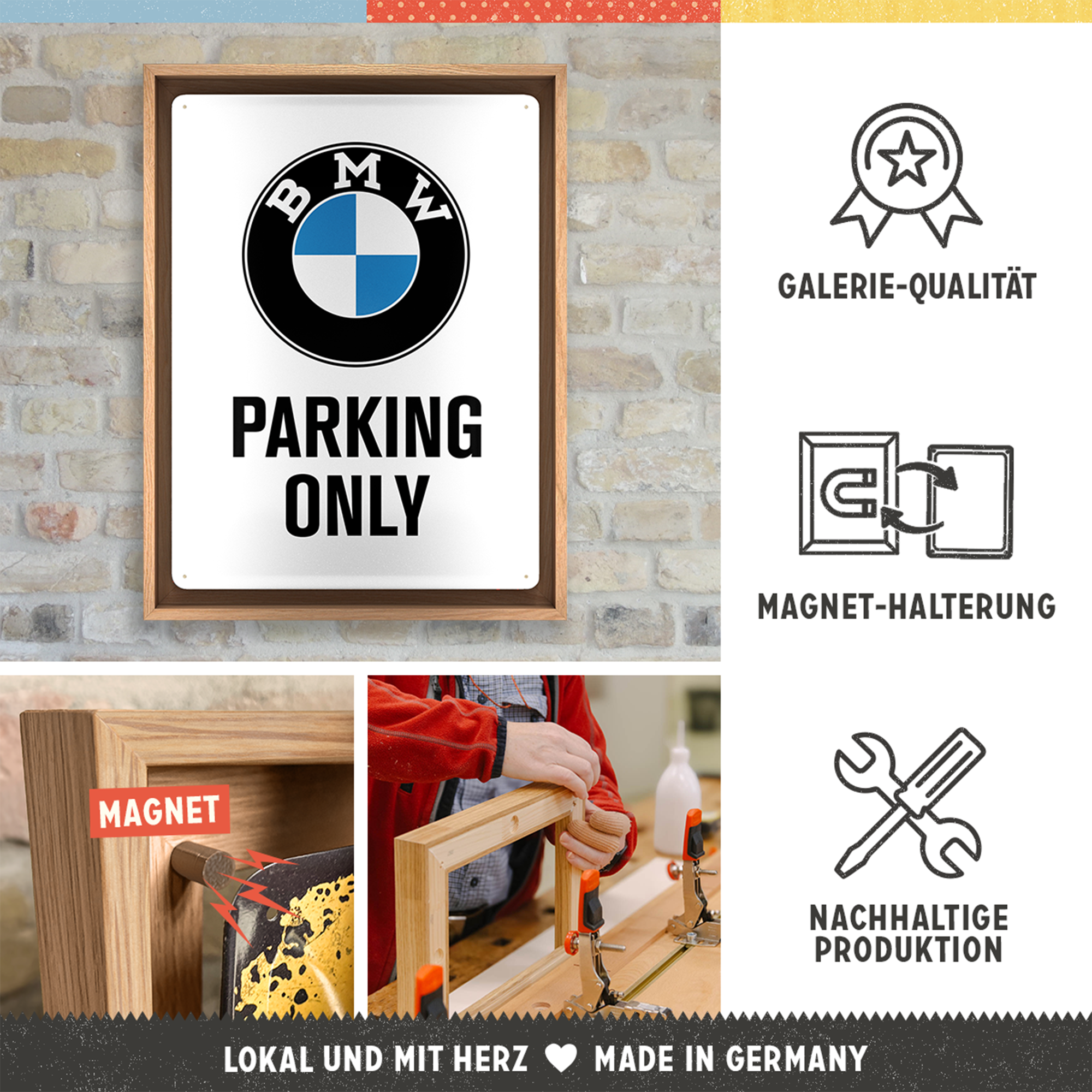 BMW - Parking Only White N-Frame L Edition