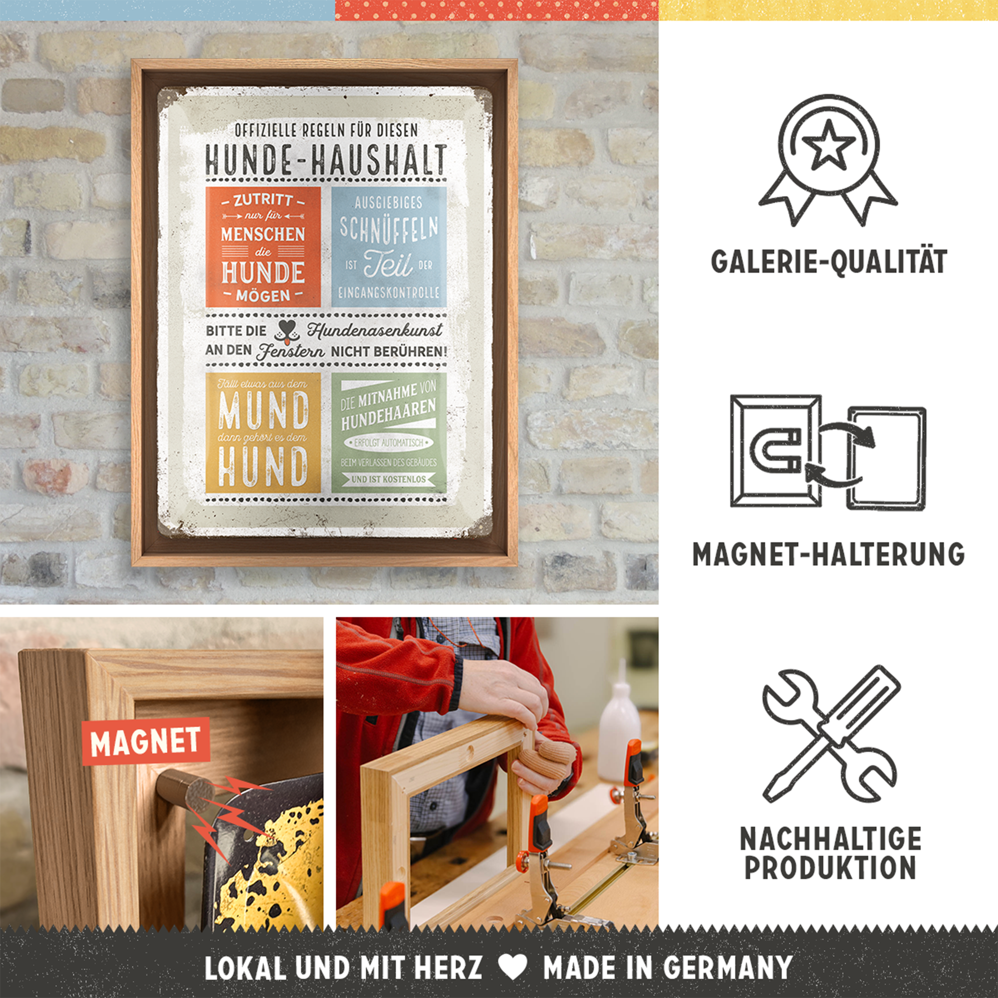 PfotenSchild - Hunde-Haushalt Regeln N-Frame L Edition