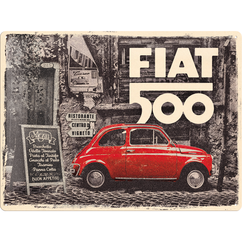 Fiat 500 - Red car in the street