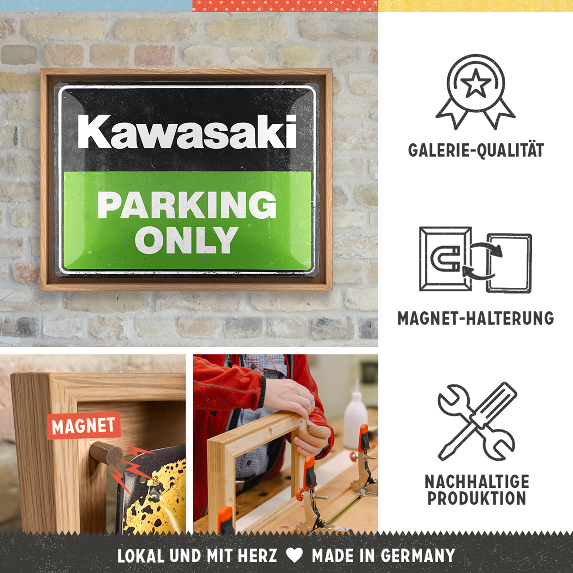 Kawasaki - Parking Only Green N-Frame L Edition