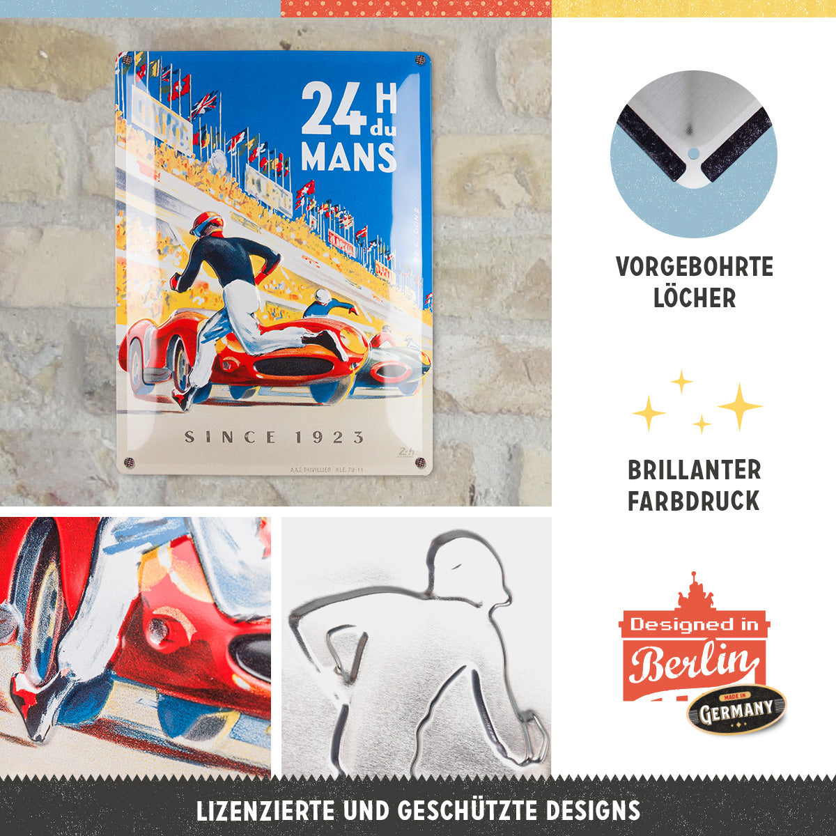 24h Le Mans - Racing Poster Blue