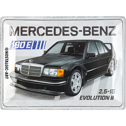 Tin Sign 30 x 40 cm "Mercedes-Benz - 190 E 2.5-16 Evolution II"